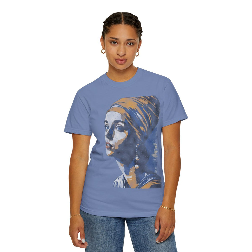 Girl With A Pearl Earring Tee - Washed Denim