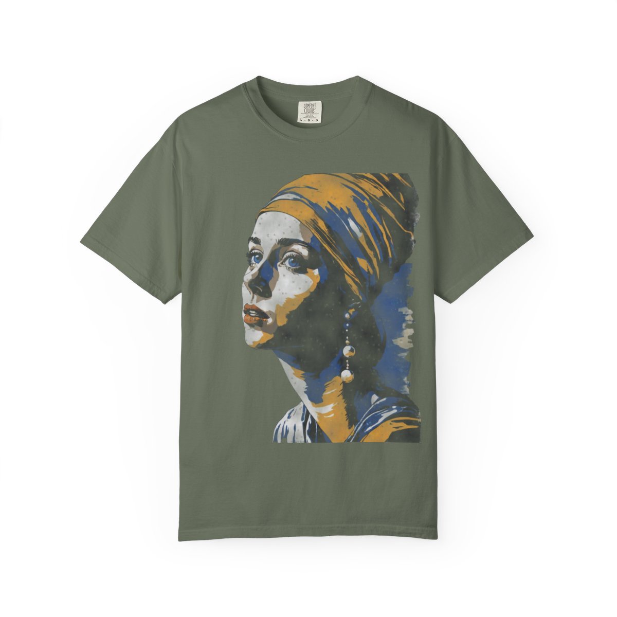 Girl With A Pearl Earring Tee - Moss