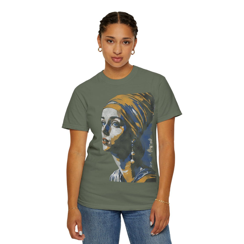 Girl With A Pearl Earring Tee - Moss