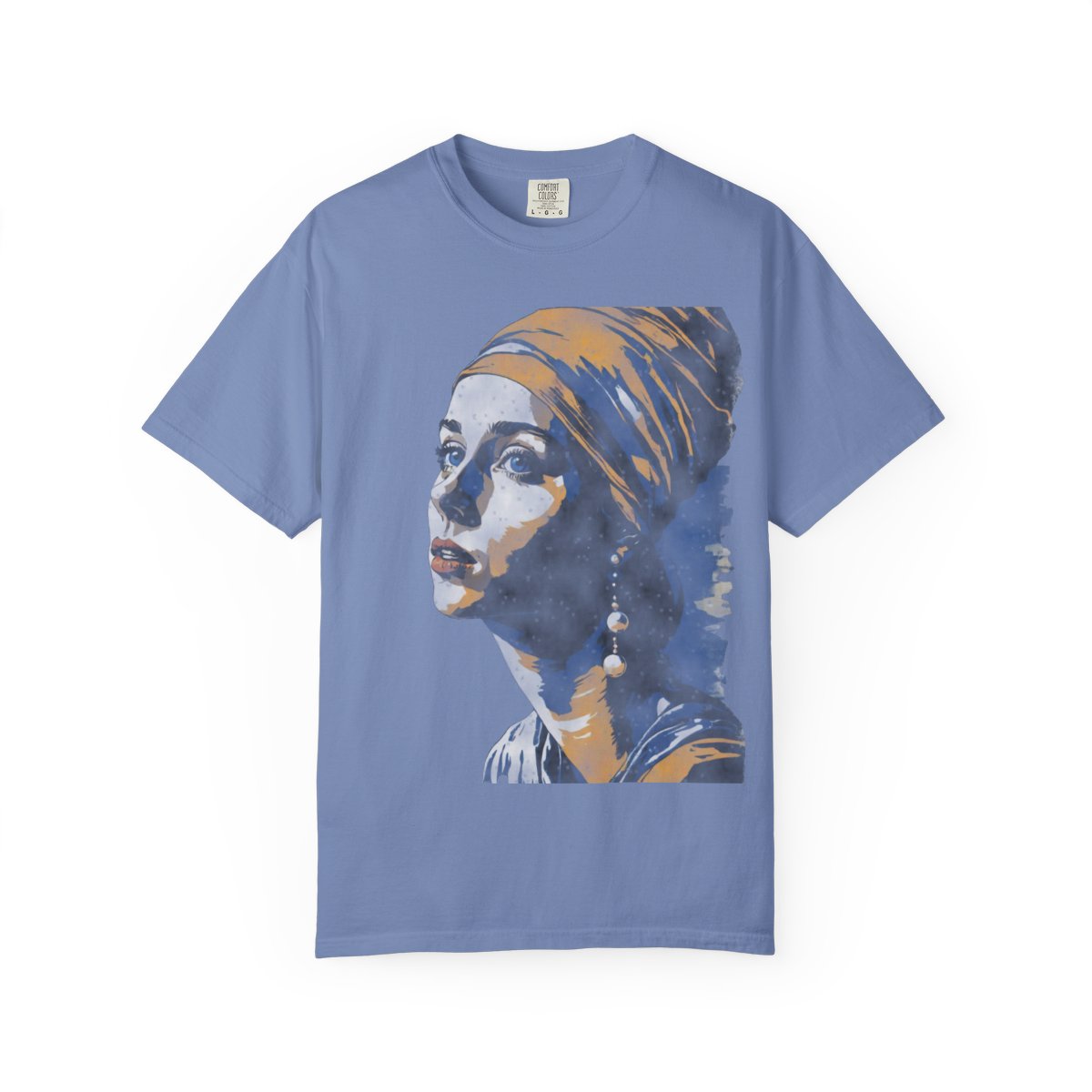 Girl With A Pearl Earring Tee - Washed Denim