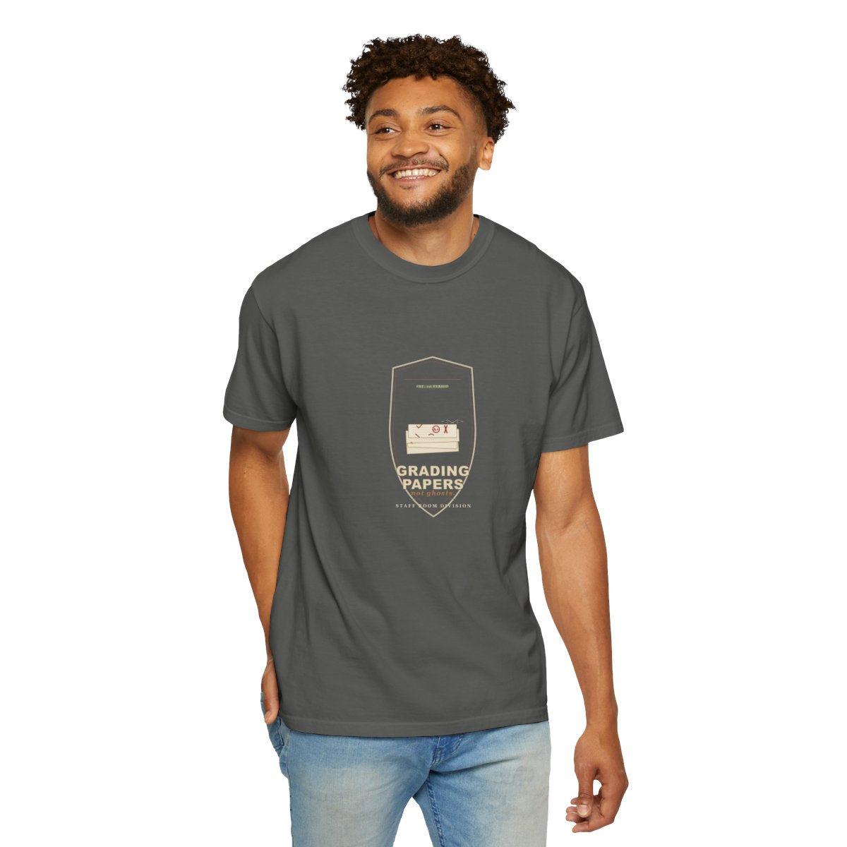 Grading Papers, Not Ghosts Tee - Pepper