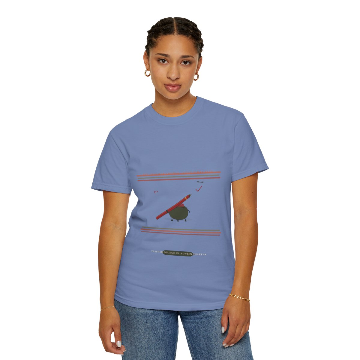 Grading Papers, Not Souls Tee - Washed Denim