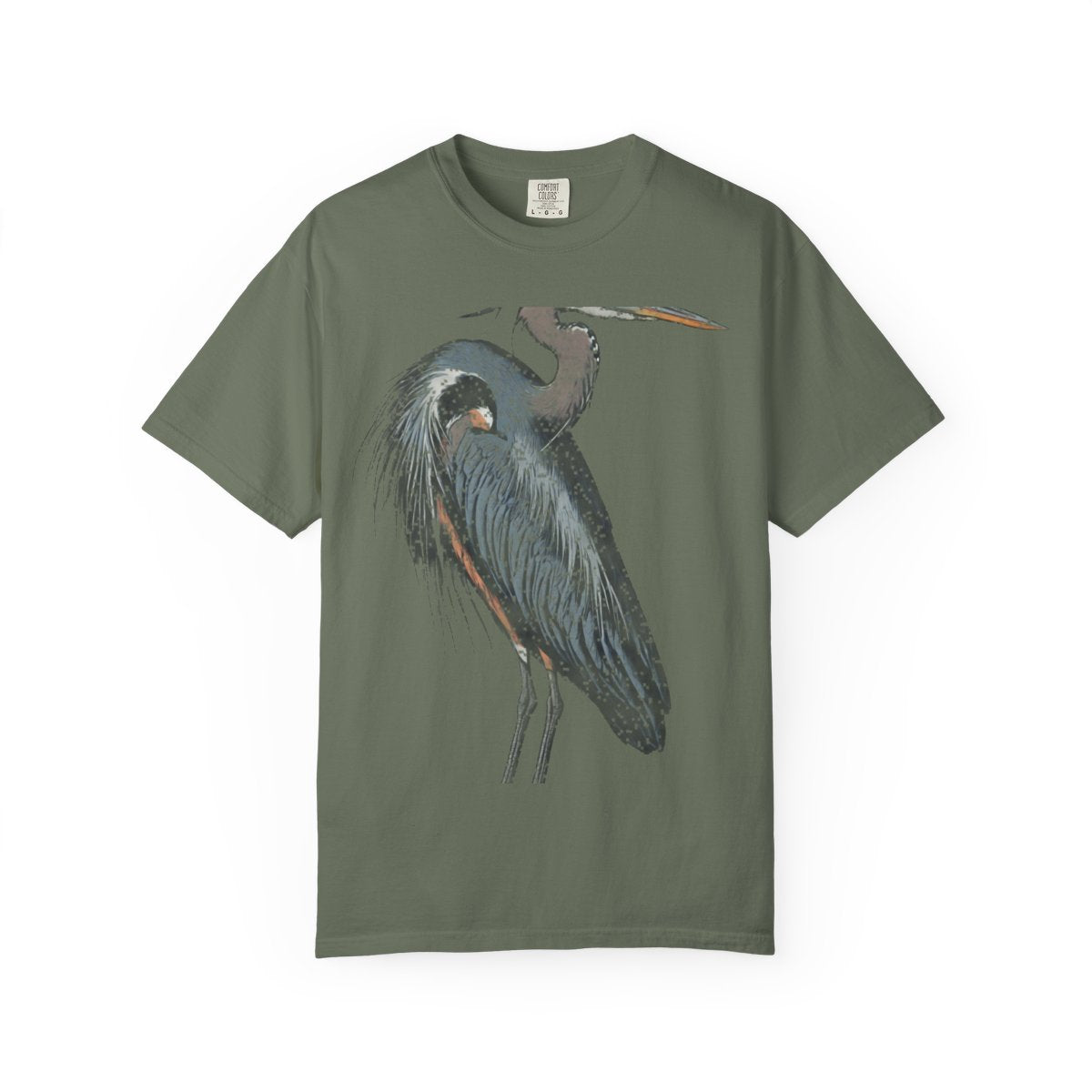 Great Blue Heron, Plate 211 Tee - Moss