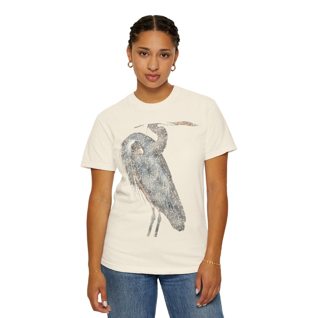 Great Blue Heron, Plate 211 Tee - Ivory
