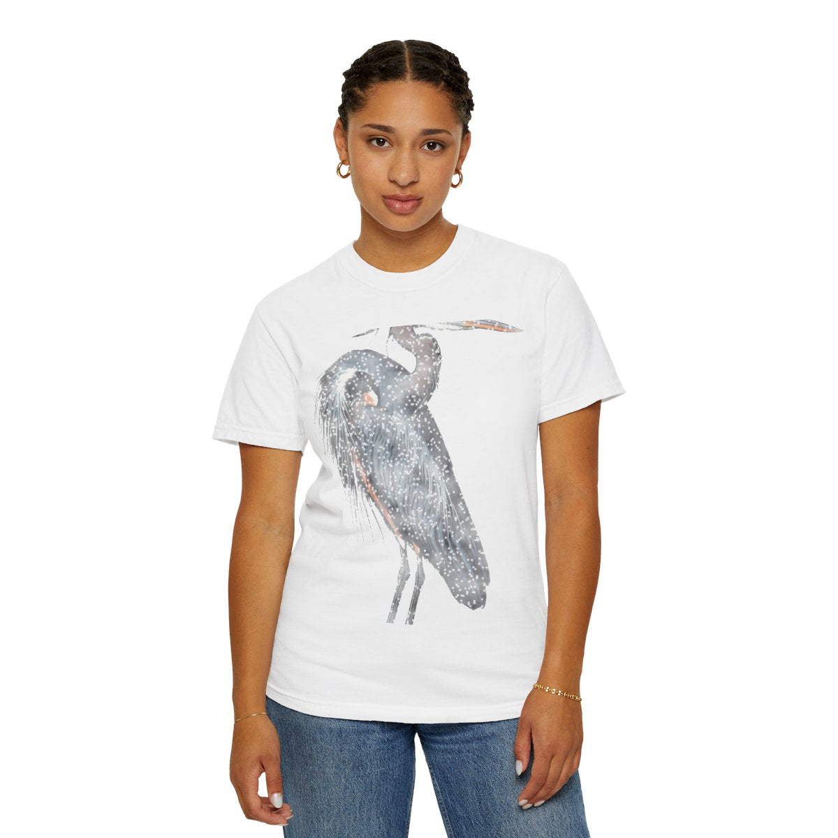 Great Blue Heron, Plate 211 Tee - White