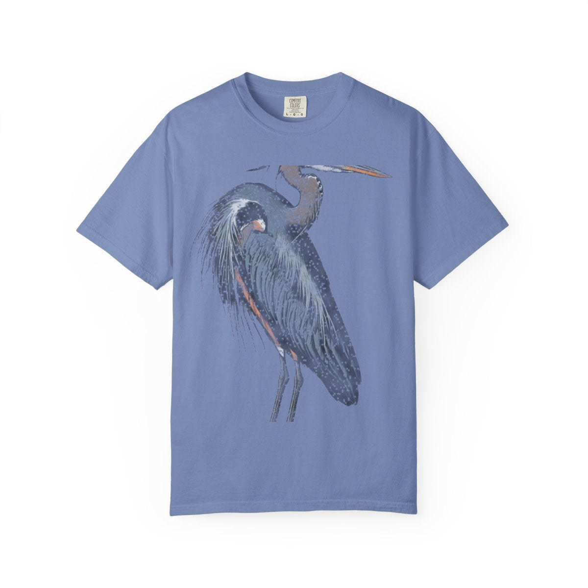 Great Blue Heron, Plate 211 Tee - Washed Denim