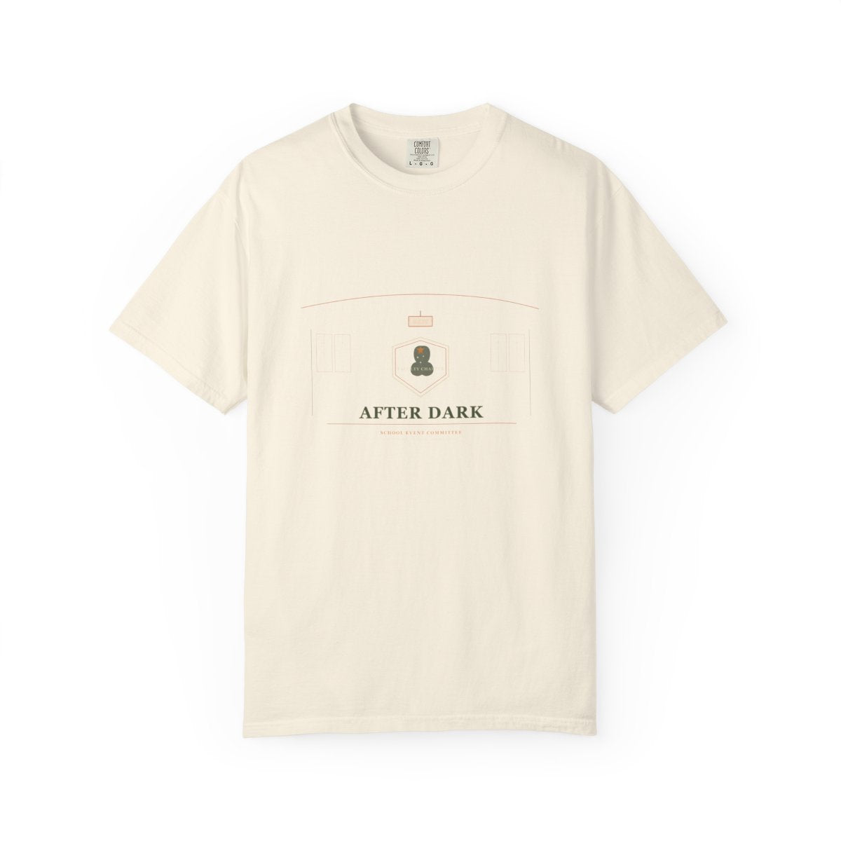 Hall Duty After Dark Tee flat front in Ivory