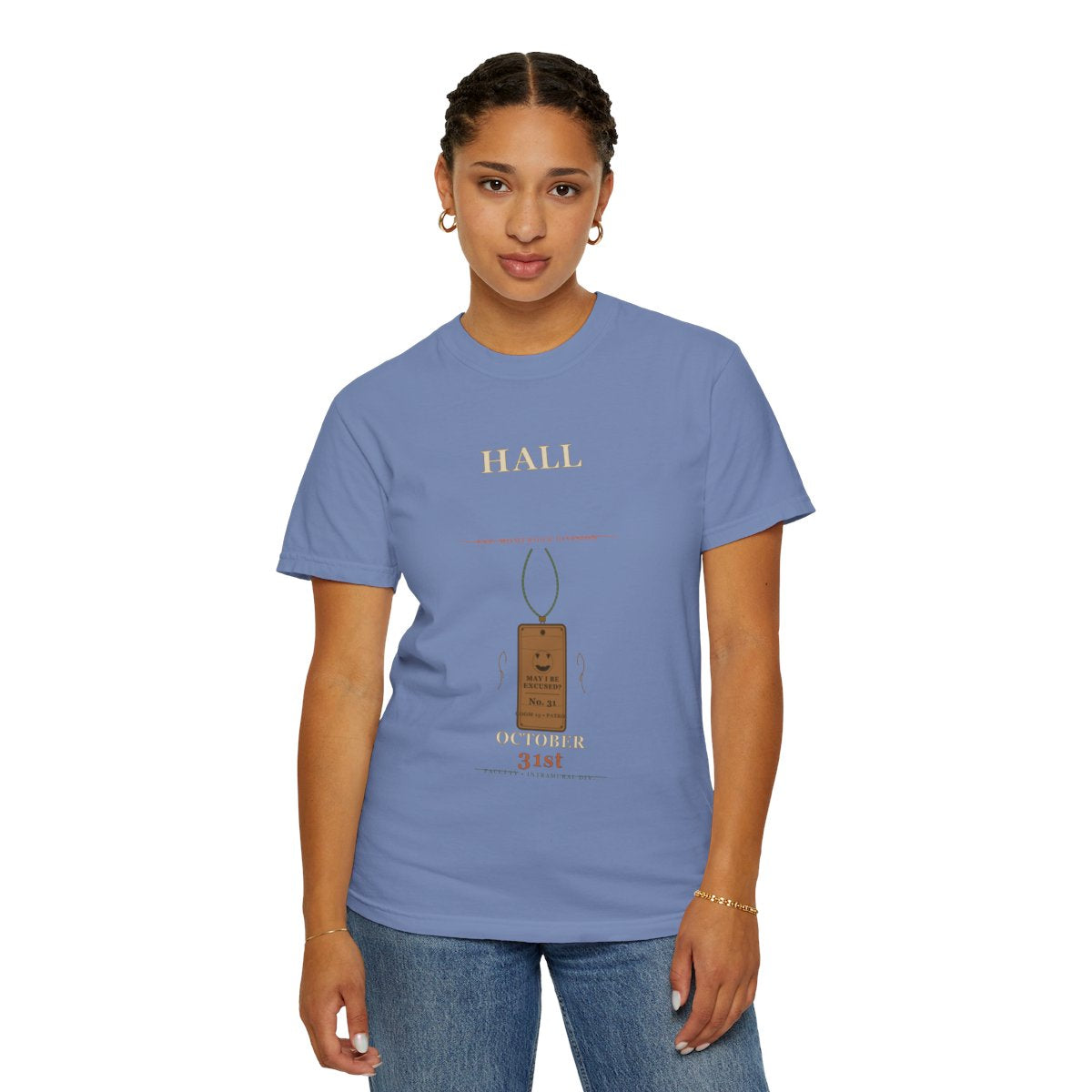 Hall Monitor, October 31st Tee - Washed Denim