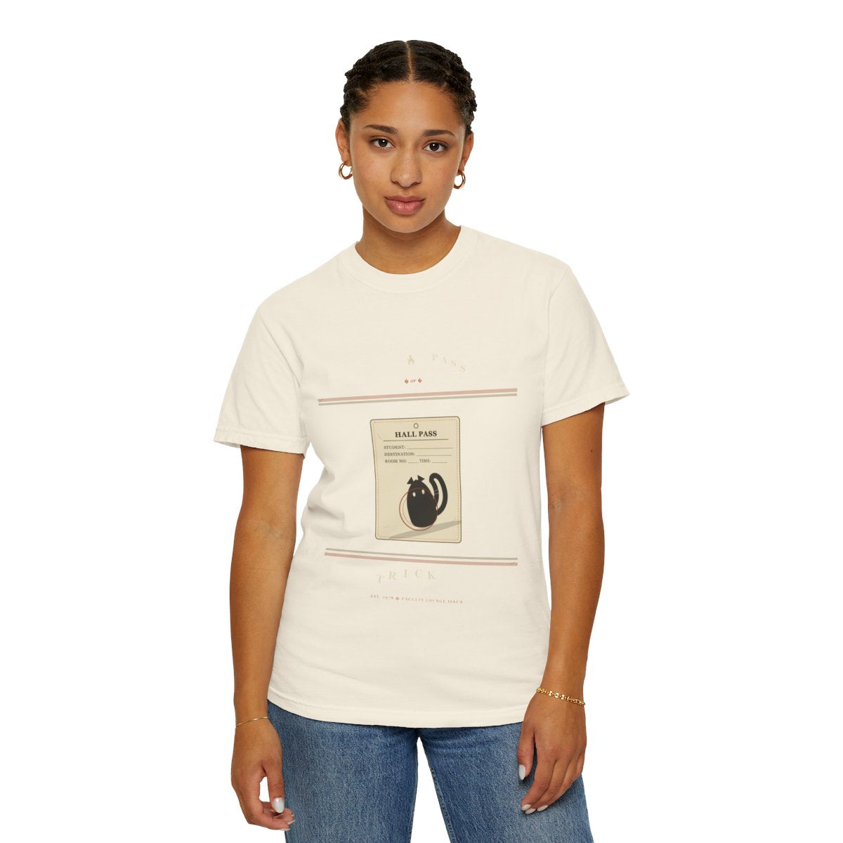 Hall Pass Or Trick Tee - Ivory