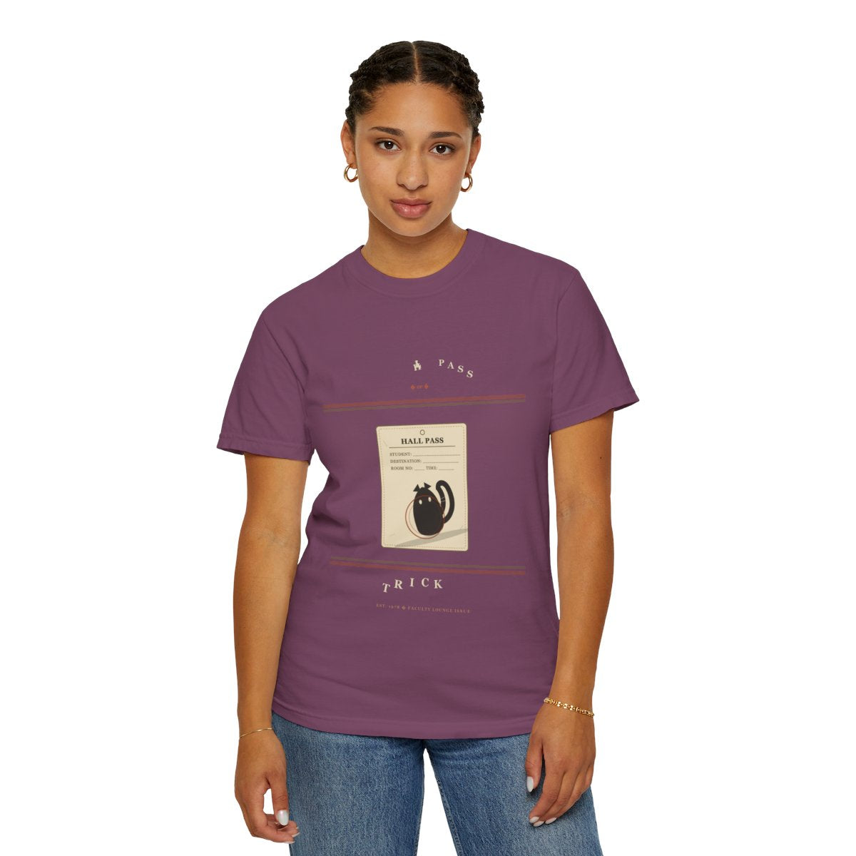 Hall Pass Or Trick Tee - Berry