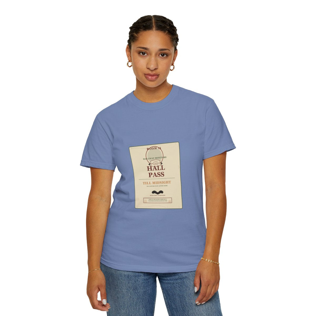 Hall Pass Till Midnight Tee - Washed Denim