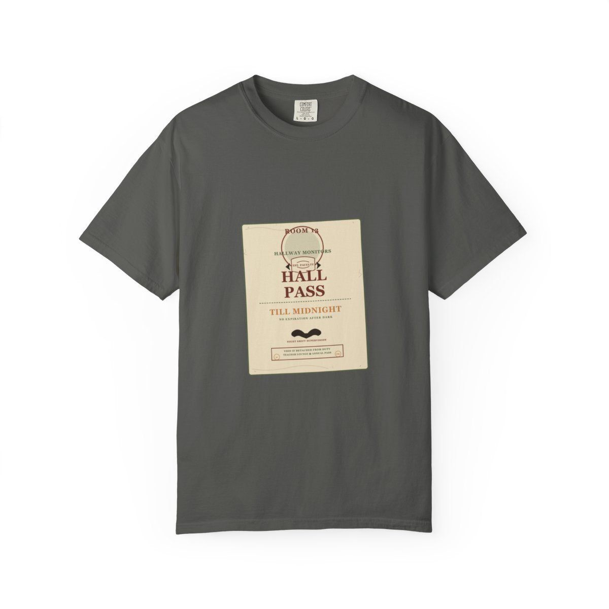 Hall Pass Till Midnight Tee flat front in Pepper