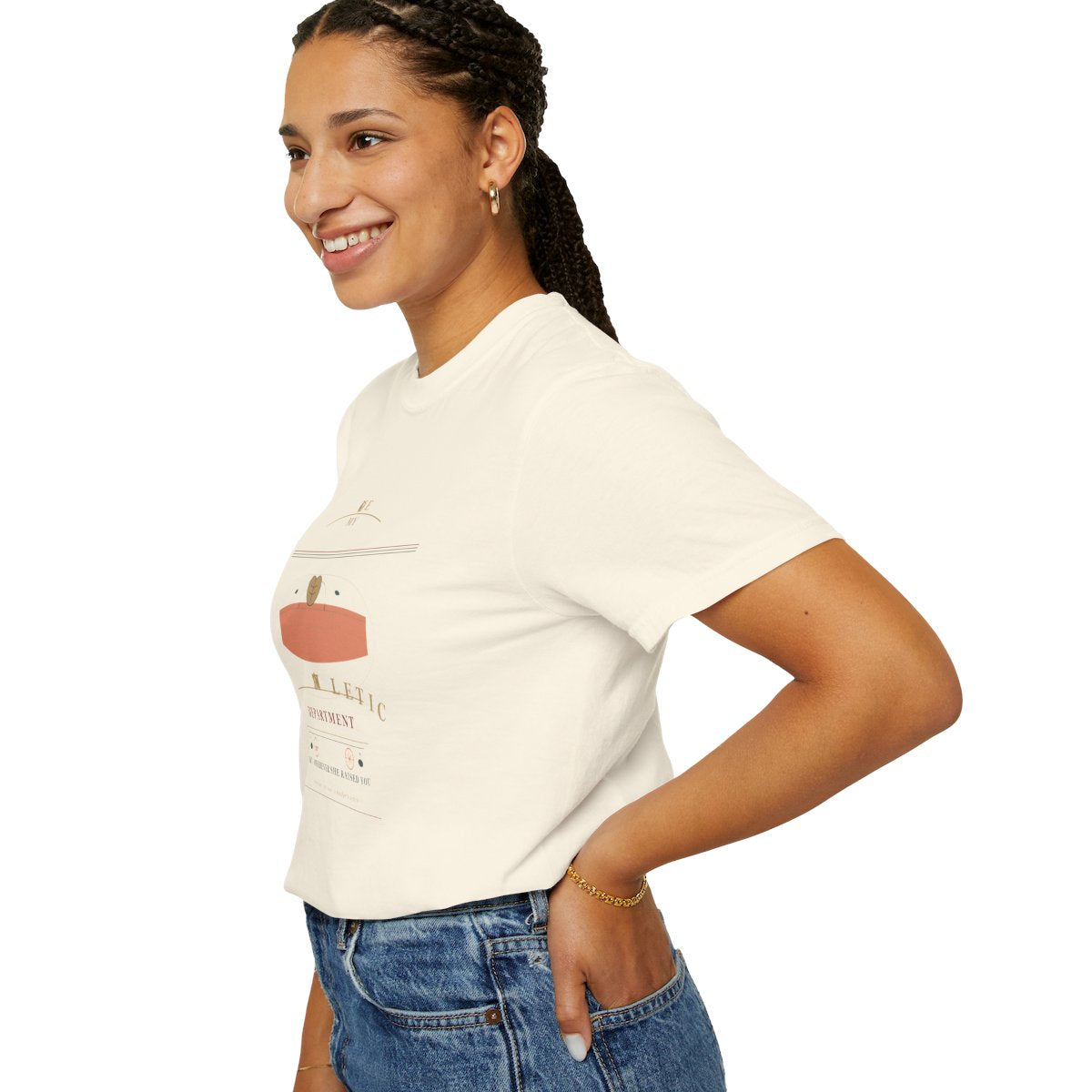 I Love My Athletic Dept. T-Shirt | 1970s Souvenir Tee I Love My Mom Tee | Gift for Moms - Ivory