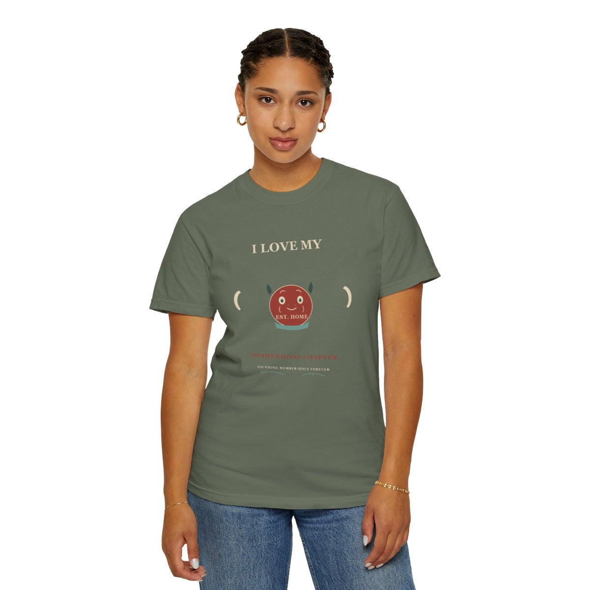 I Love My Social Club T-Shirt | Vintage Graphic I Love My Mom Tee | Gift for Moms - Moss