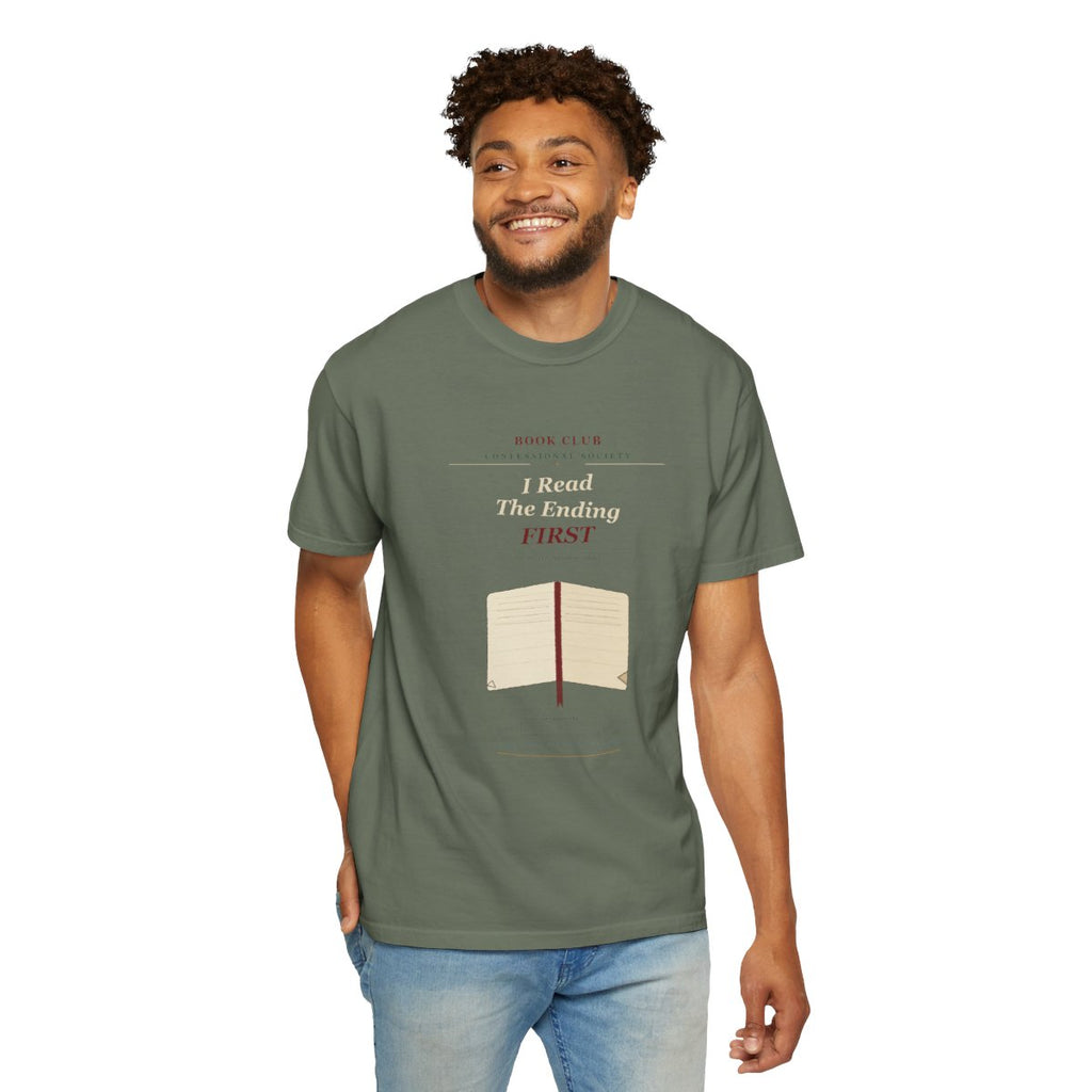 I Read The Ending First Tee - Moss