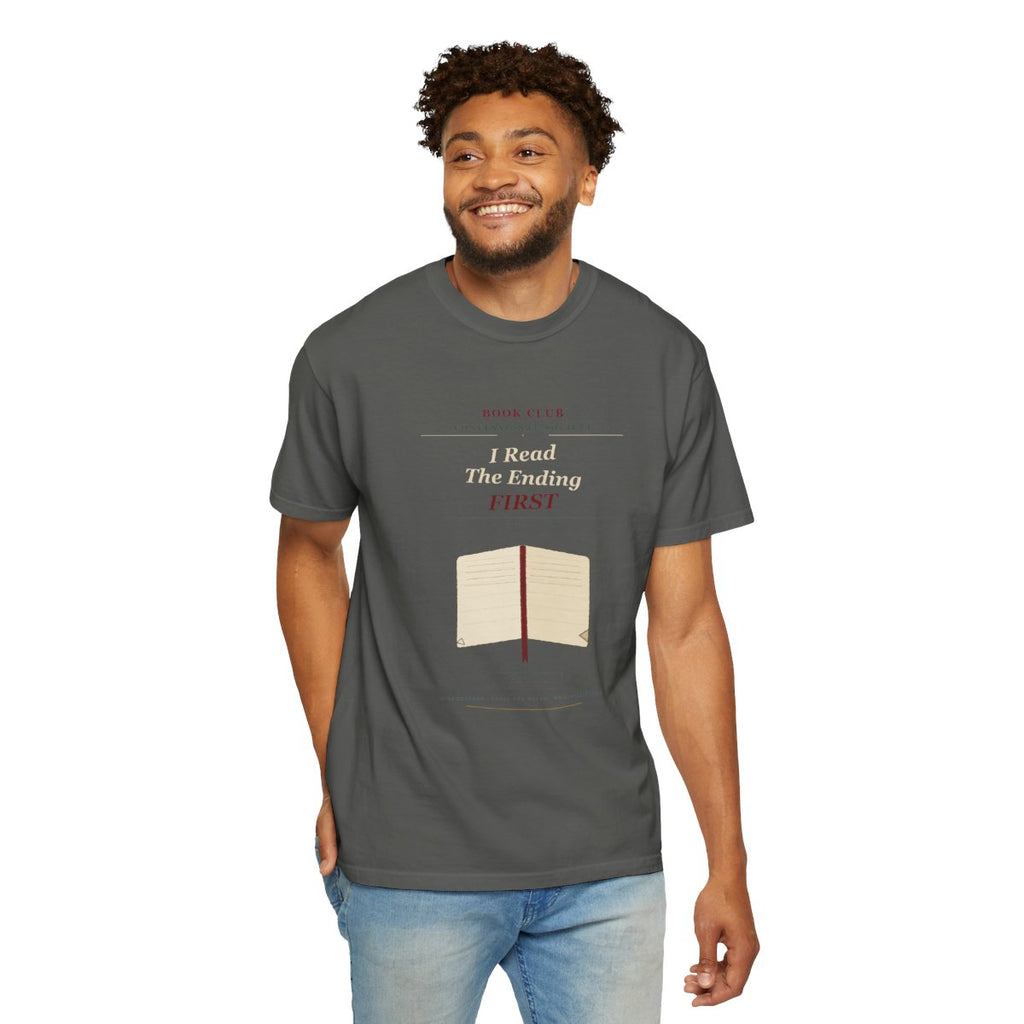 I Read The Ending First Tee - Pepper