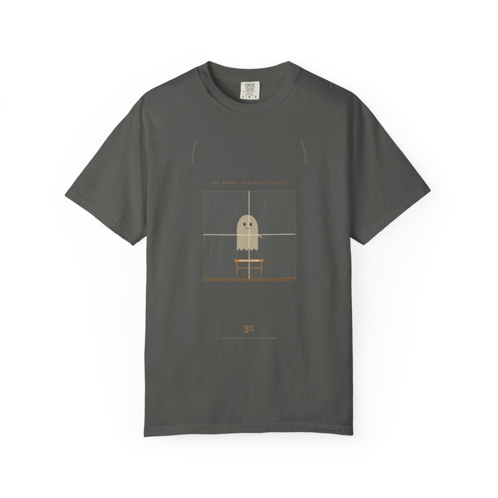Indoor Recess, Outdoor Spirits Tee flat front in Pepper