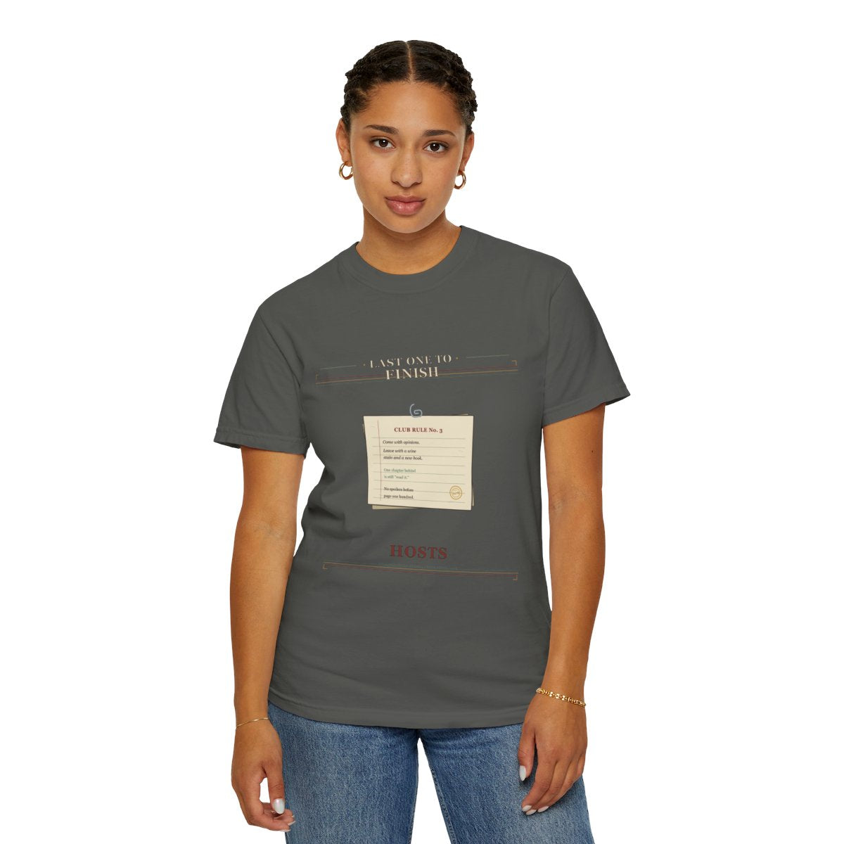 Last One To Finish Hosts Tee - Pepper