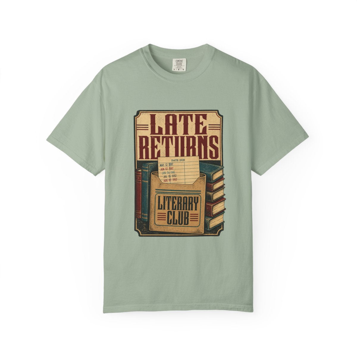 Late Returns Literary Club Tee in Bay