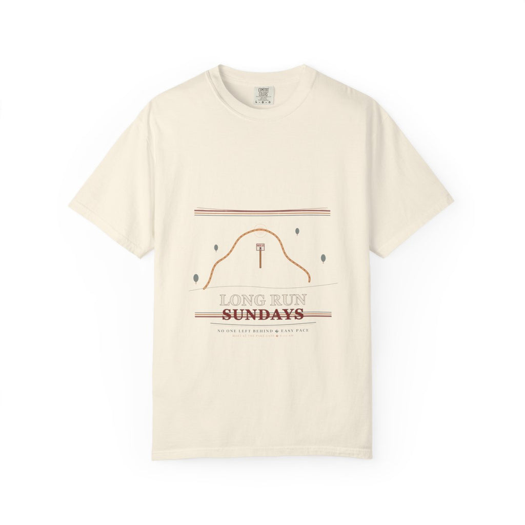 Long Run Sundays Tee flat front in Ivory