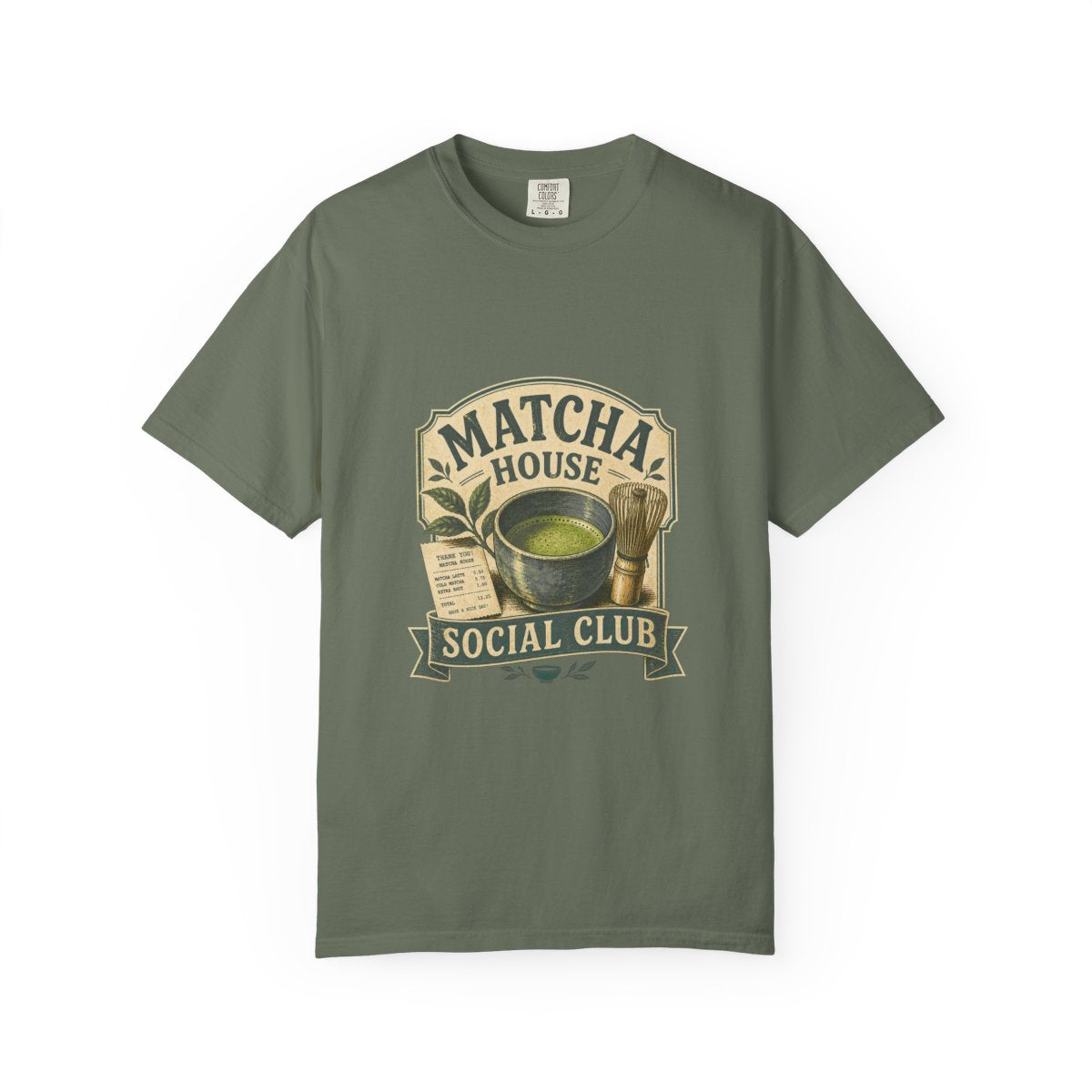 Matcha House Social Club Tee in Moss