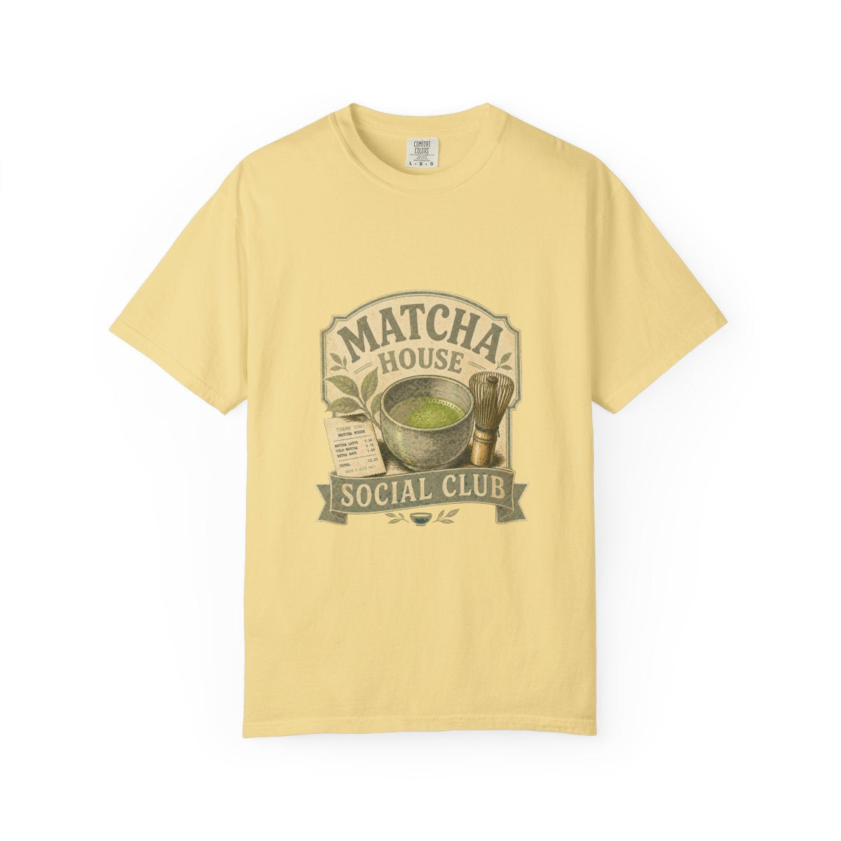 Matcha House Social Club Tee in Butter