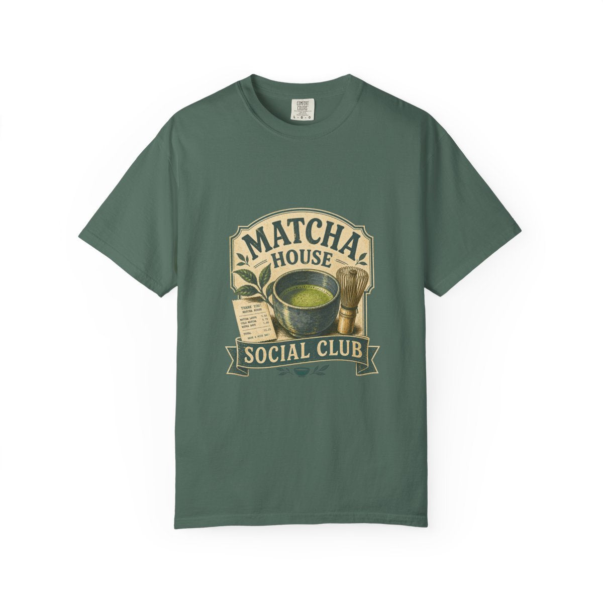 Matcha House Social Club Tee in Blue Spruce