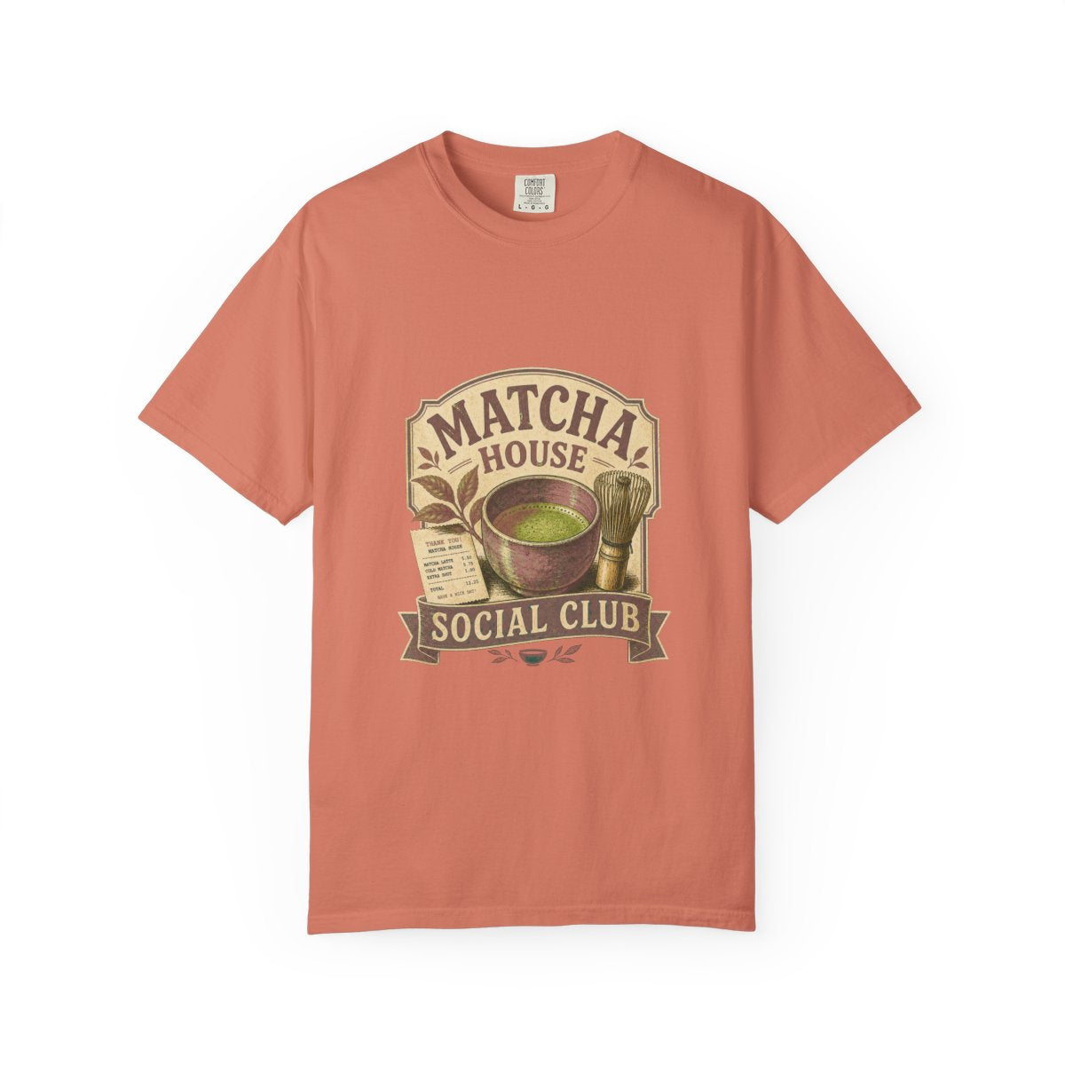 Matcha House Social Club Tee in Terracotta