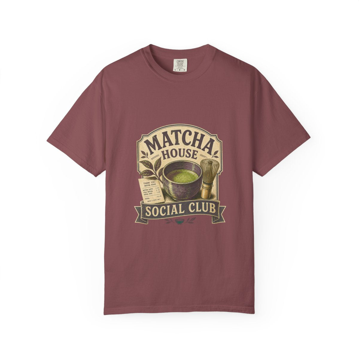 Matcha House Social Club Tee in Brick