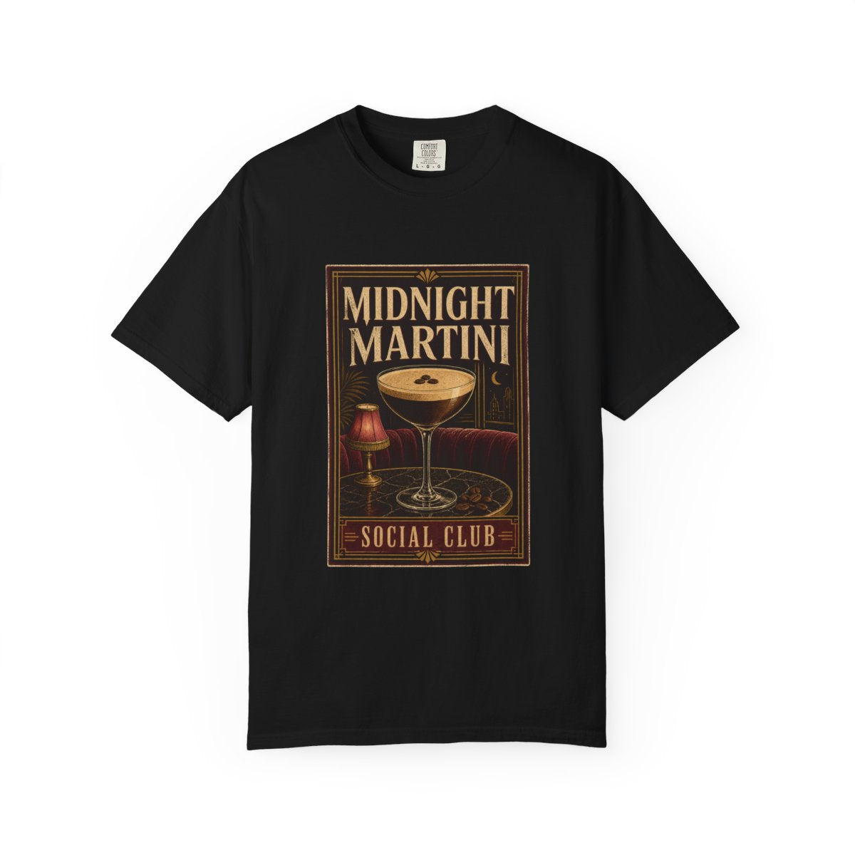 Midnight Martini Social Club Tee in Black
