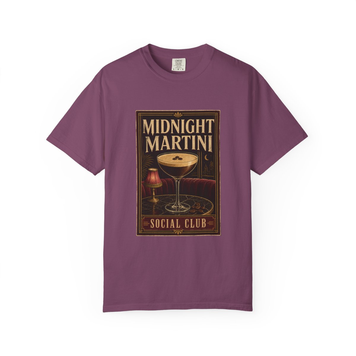 Midnight Martini Social Club Tee in Berry