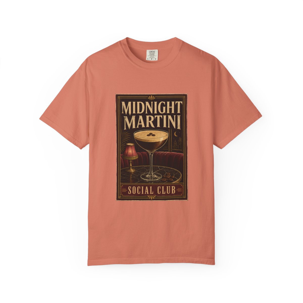 Midnight Martini Social Club Tee in Terracotta