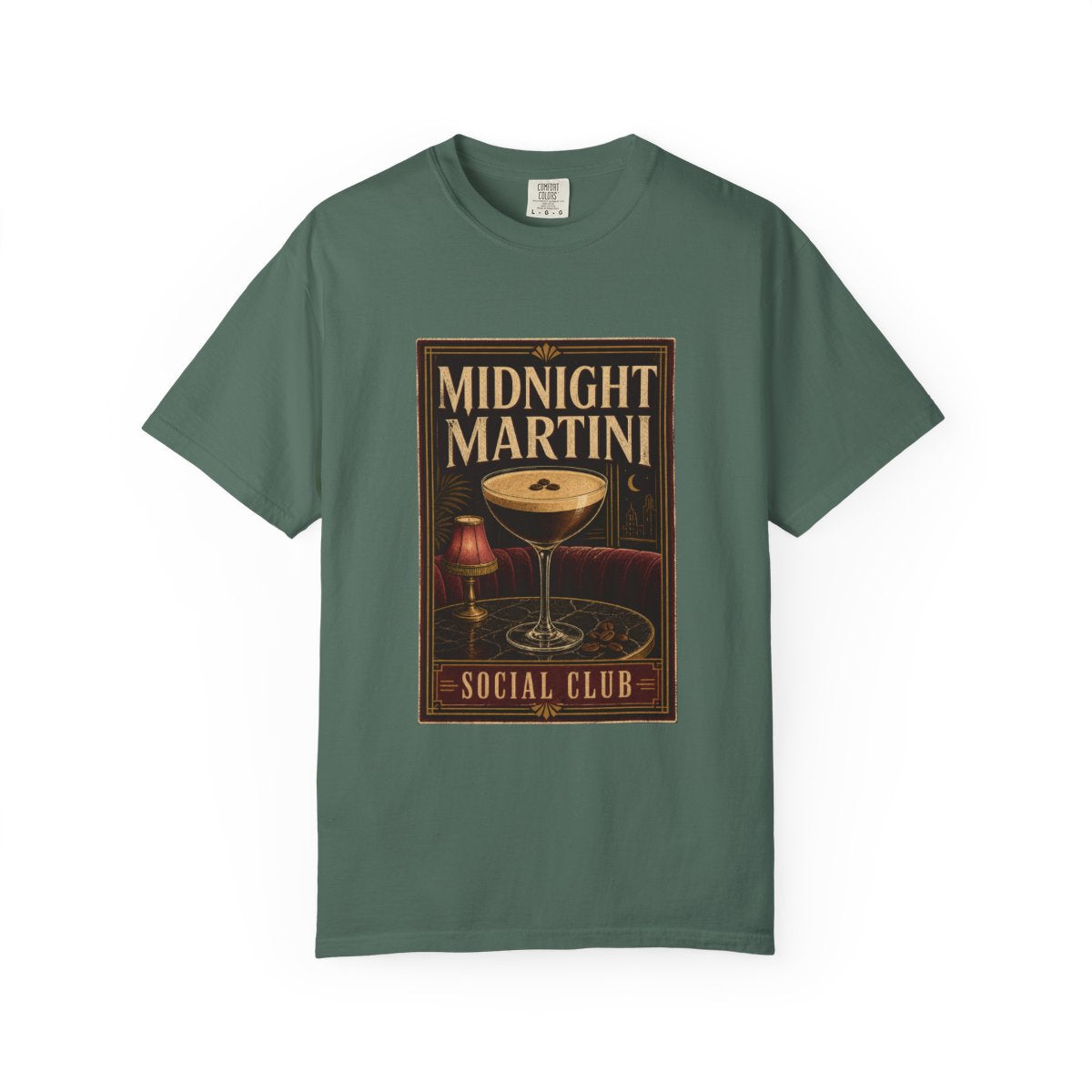 Midnight Martini Social Club Tee in Blue Spruce