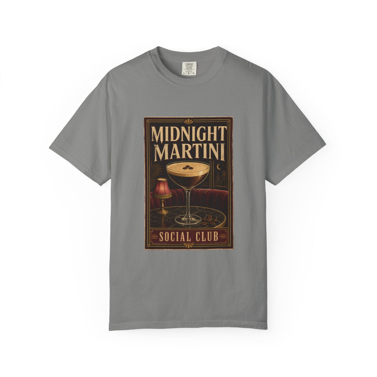 Midnight Martini Social Club Tee in Granite