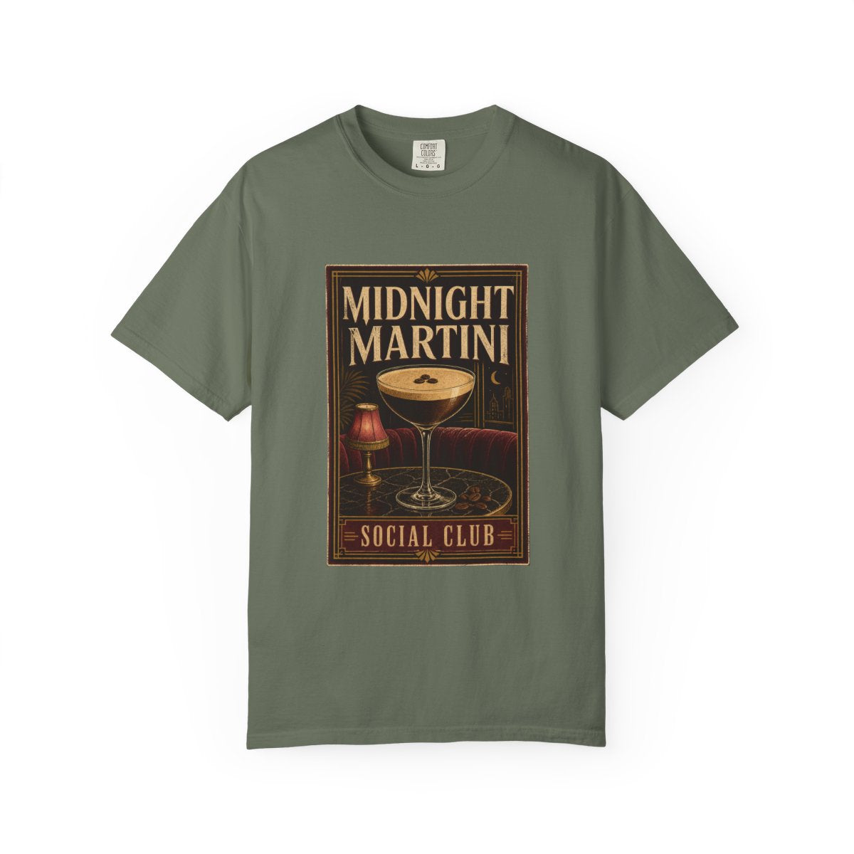 Midnight Martini Social Club Tee in Moss