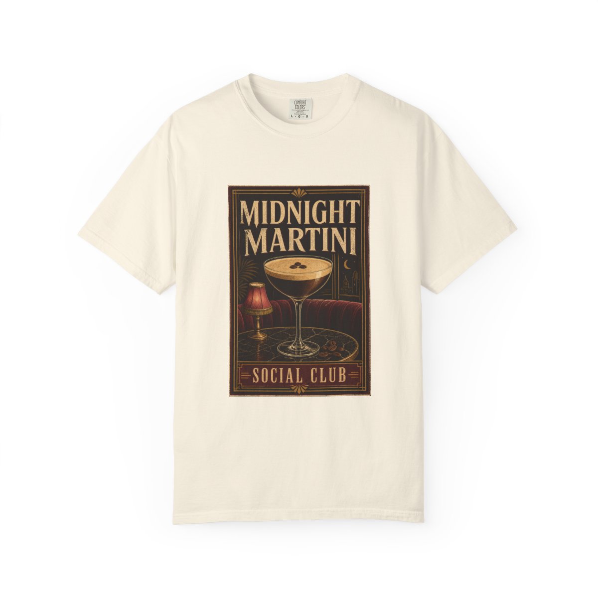 Midnight Martini Social Club Tee in Ivory