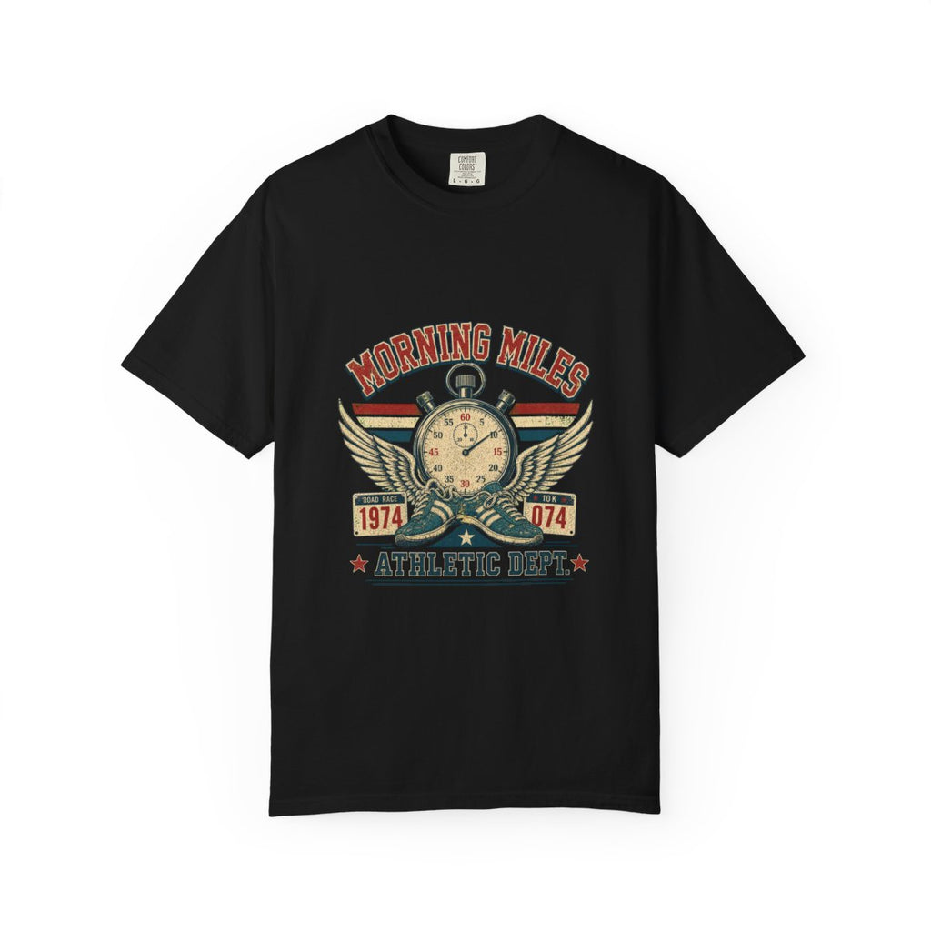 Morning Miles Athletic Dept Tee in Black