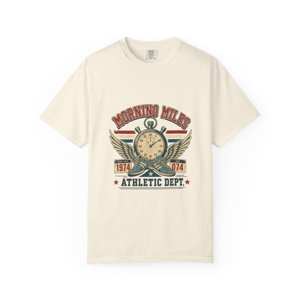 Morning Miles Athletic Dept Tee in Ivory