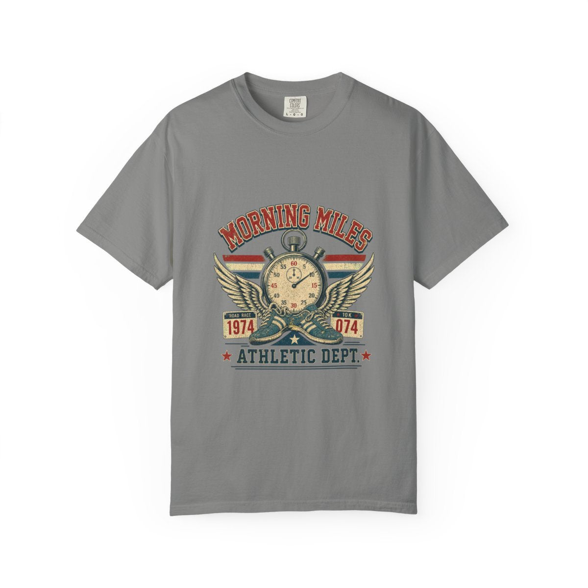 Morning Miles Athletic Dept Tee in Granite