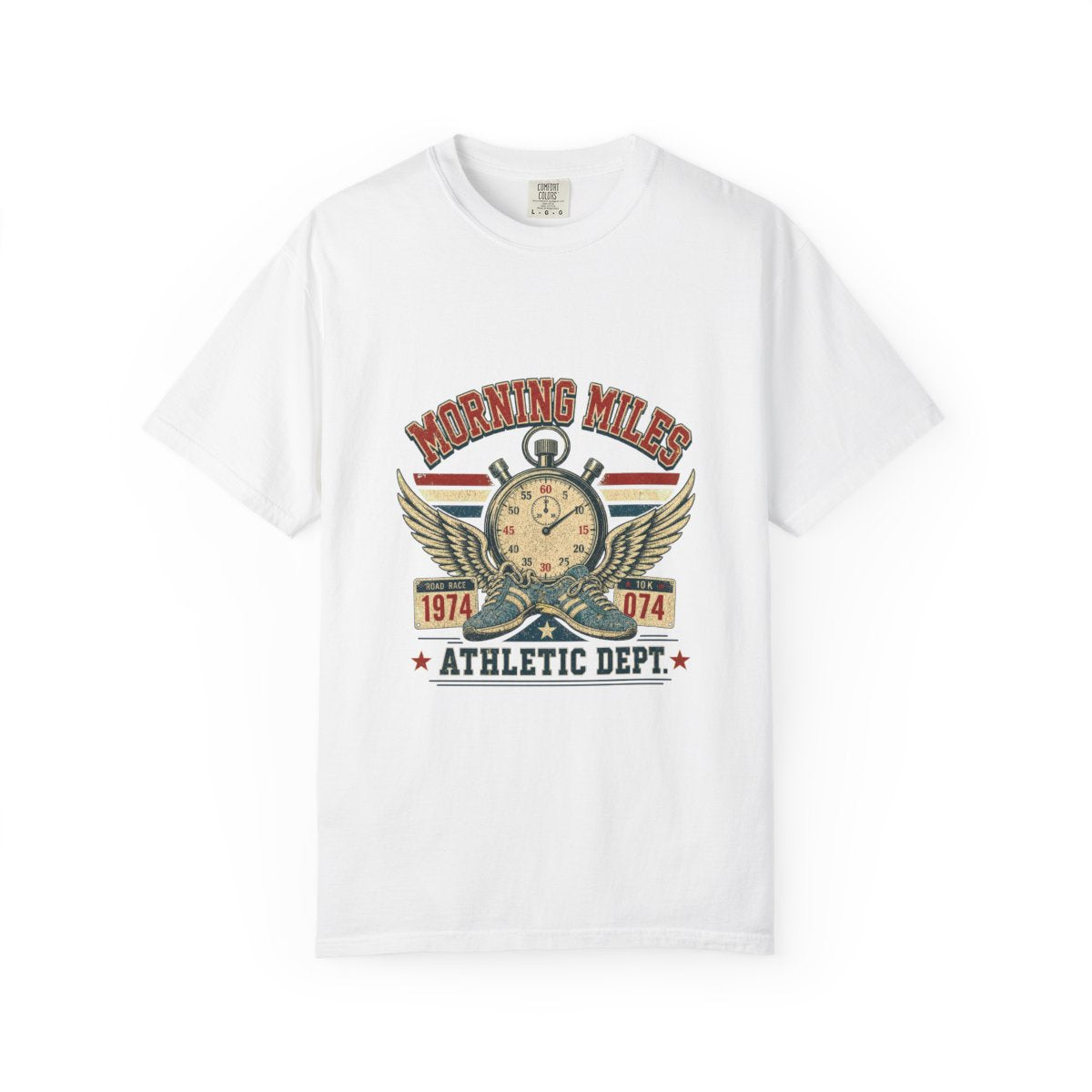 Morning Miles Athletic Dept Tee in White