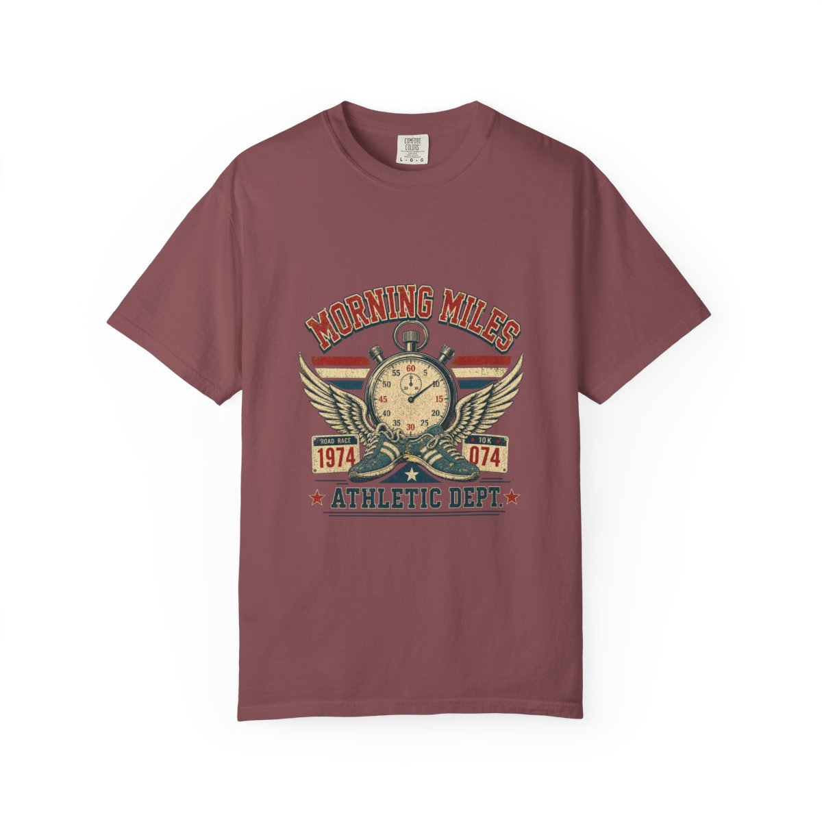 Morning Miles Athletic Dept Tee in Brick