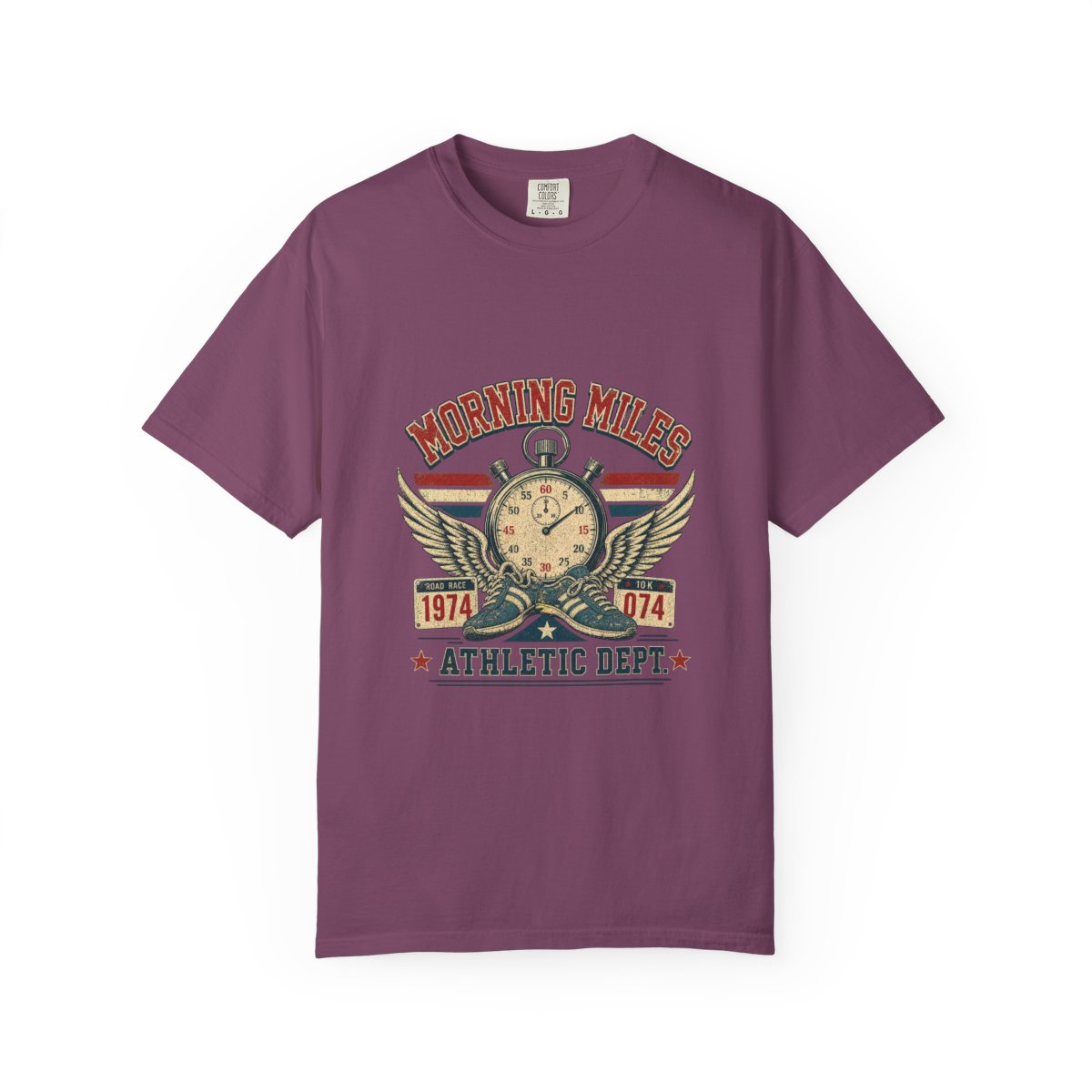Morning Miles Athletic Dept Tee in Berry