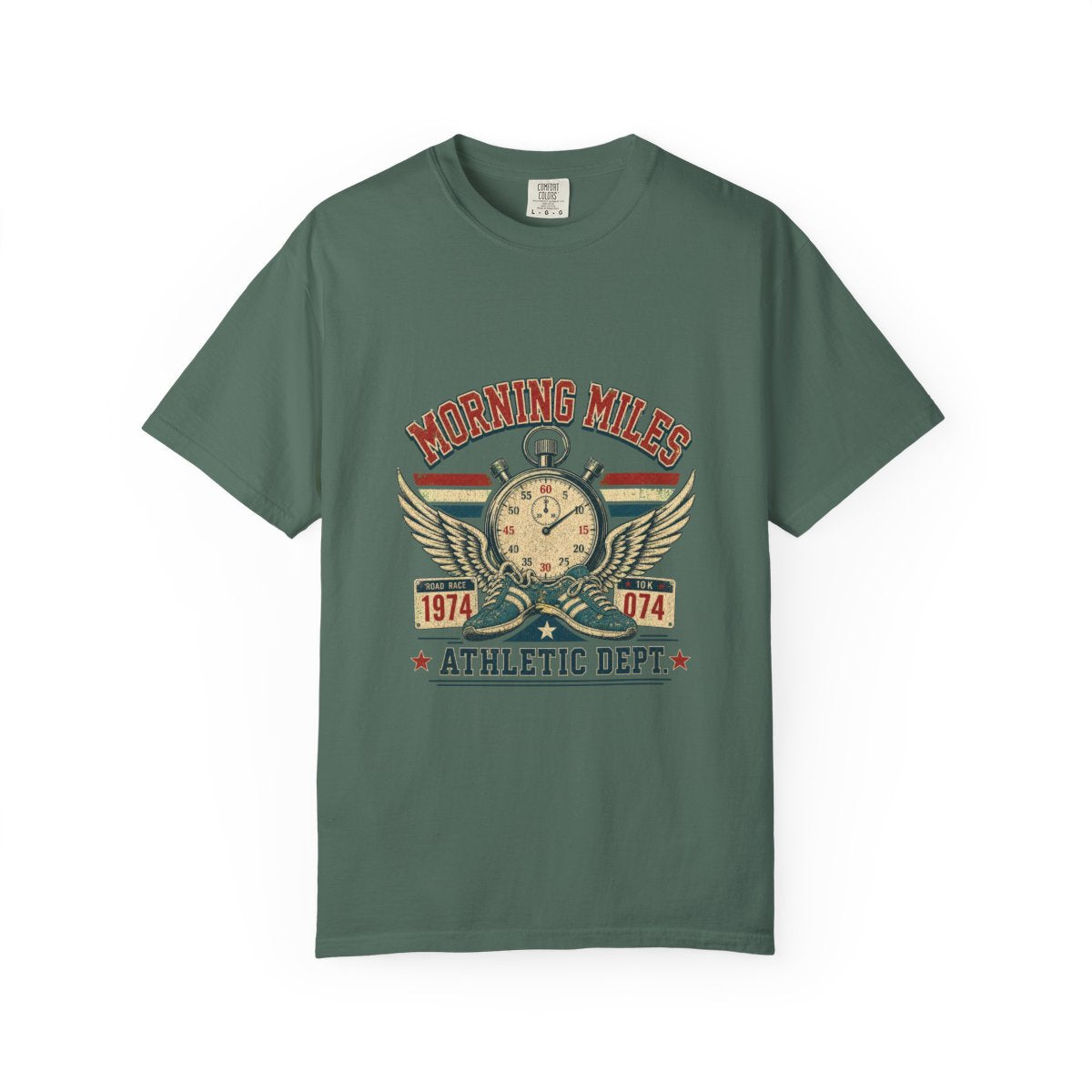 Morning Miles Athletic Dept Tee in Blue Spruce