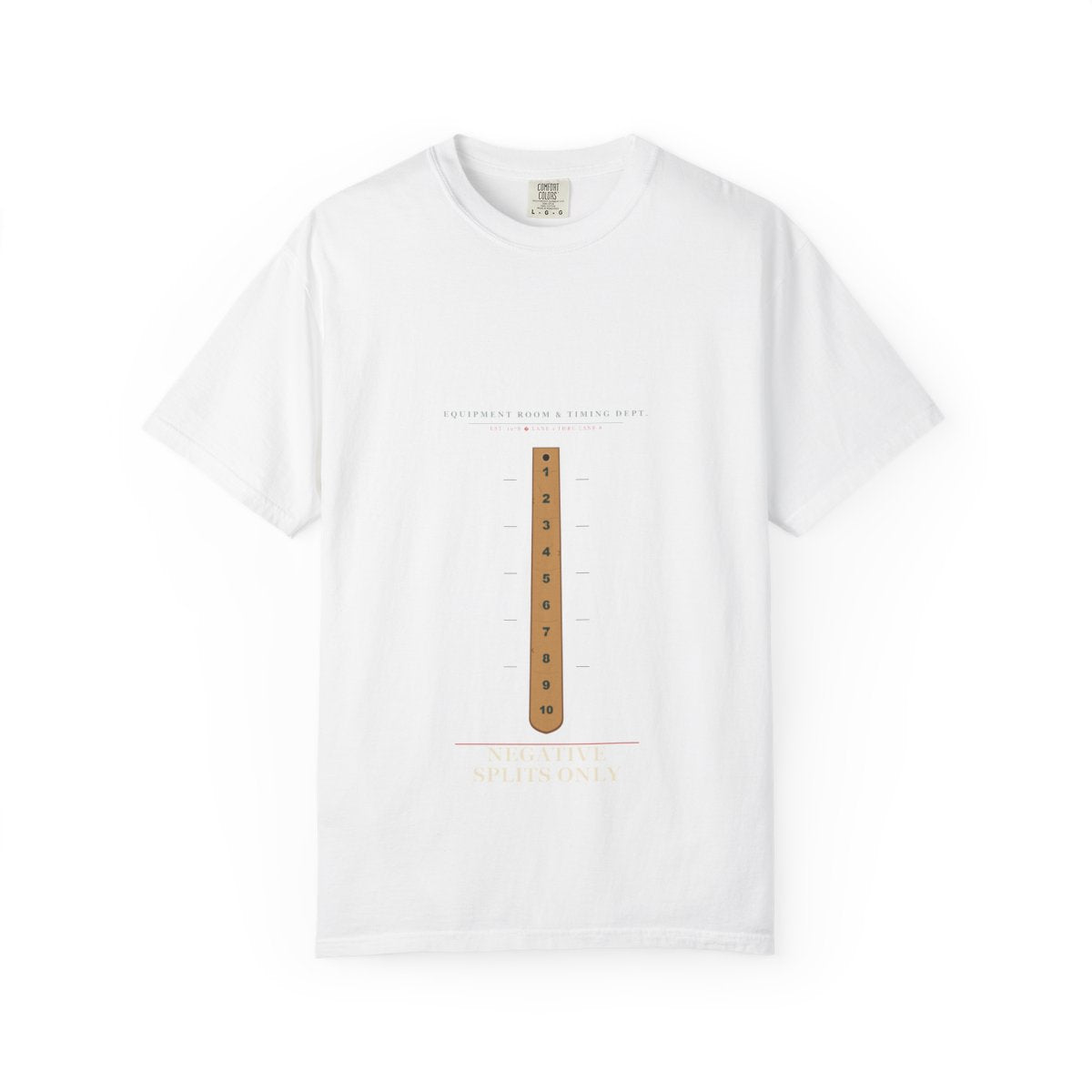 Negative Splits Only Tee flat front in White