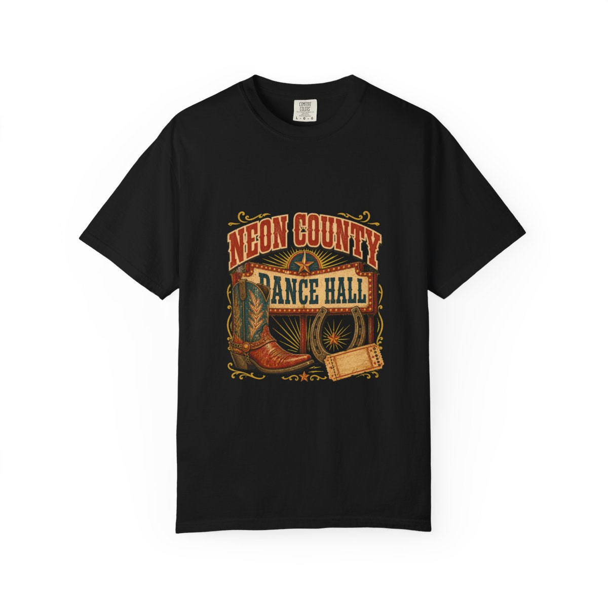 Neon County Dance Hall Tee in Black