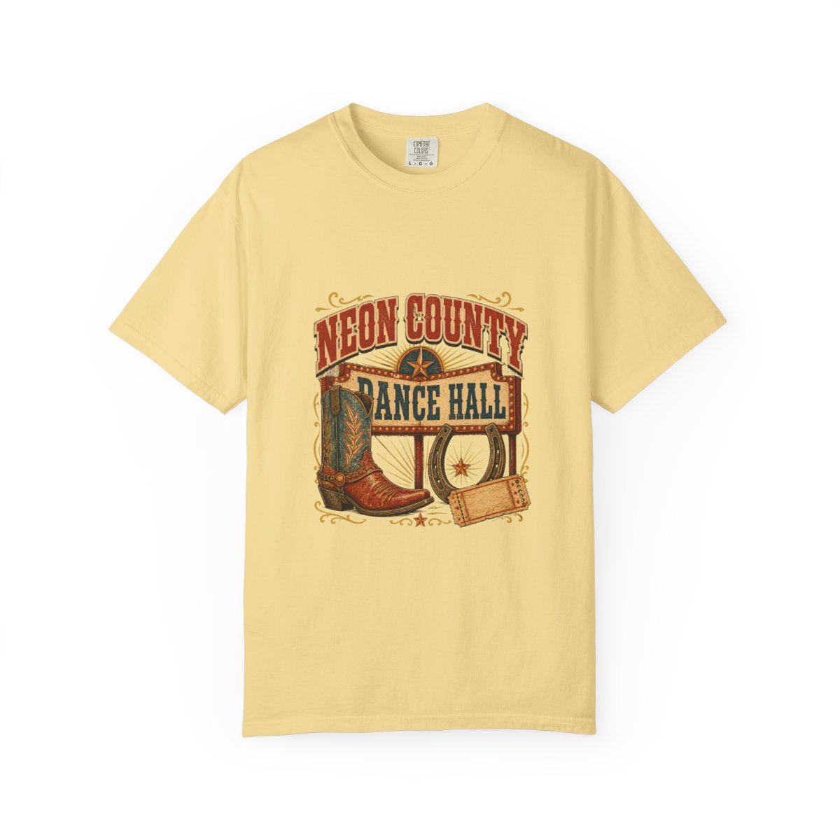 Neon County Dance Hall Tee in Butter