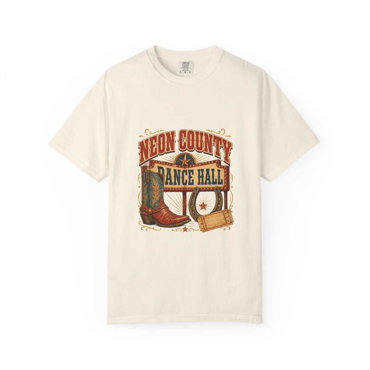 Neon County Dance Hall Tee in Ivory