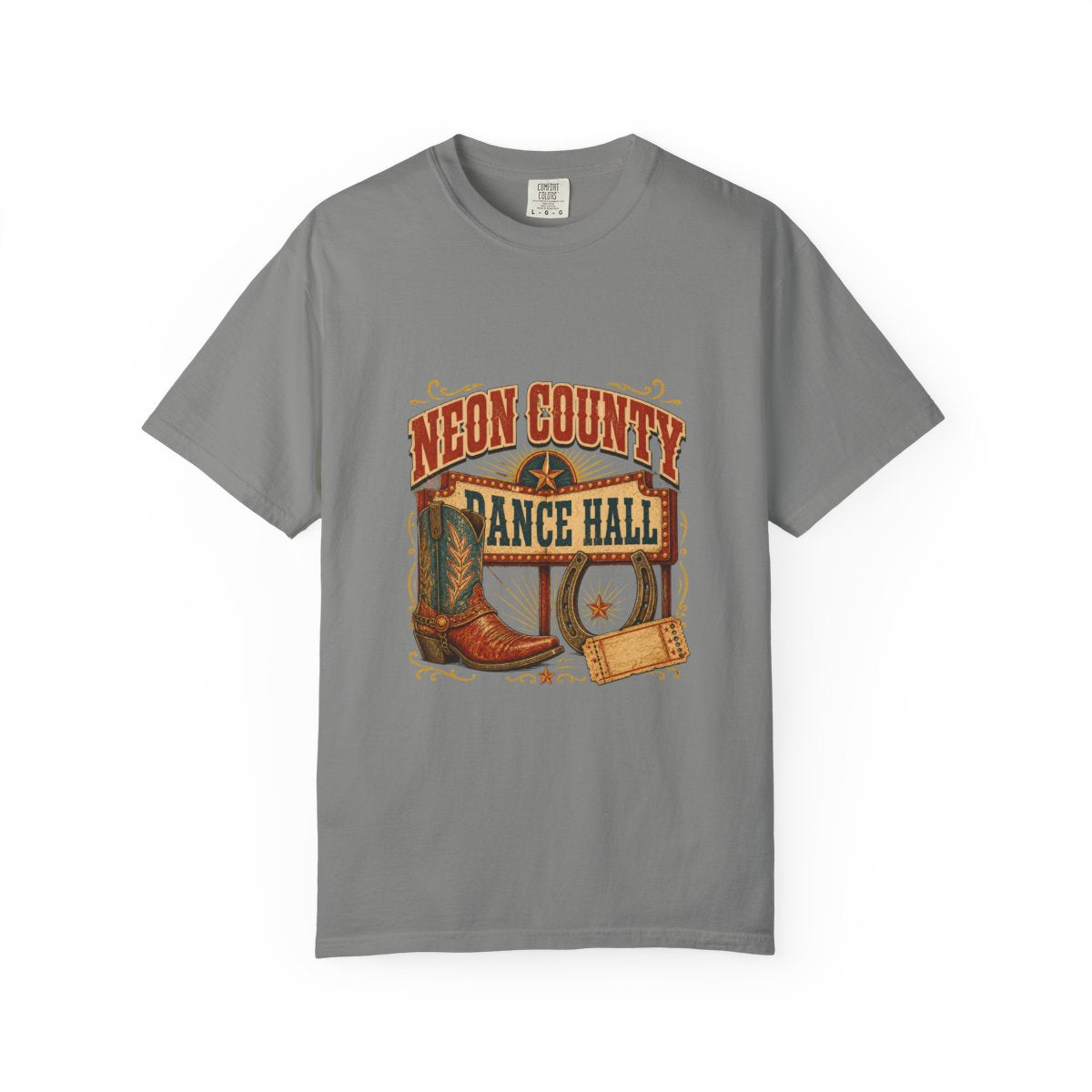 Neon County Dance Hall Tee in Granite
