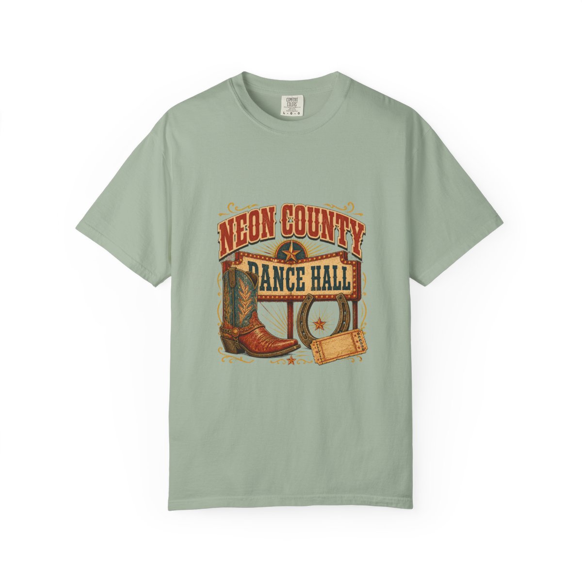 Neon County Dance Hall Tee in Bay