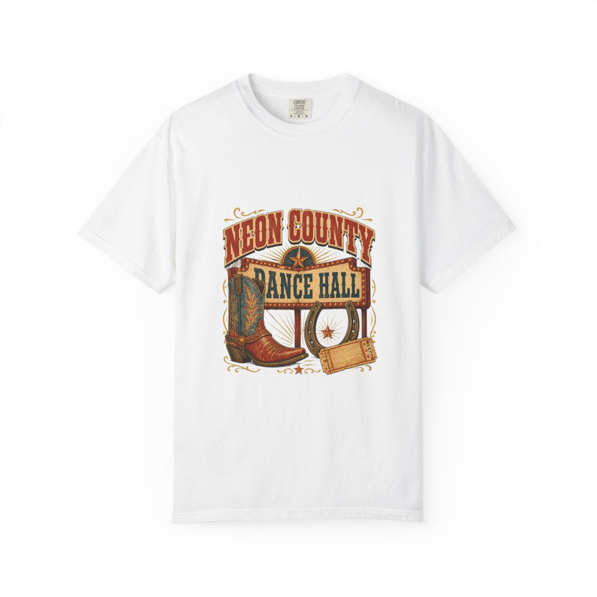 Neon County Dance Hall Tee in White